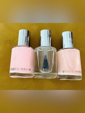 New Static Nails Neutral Nail Polish Set of 3